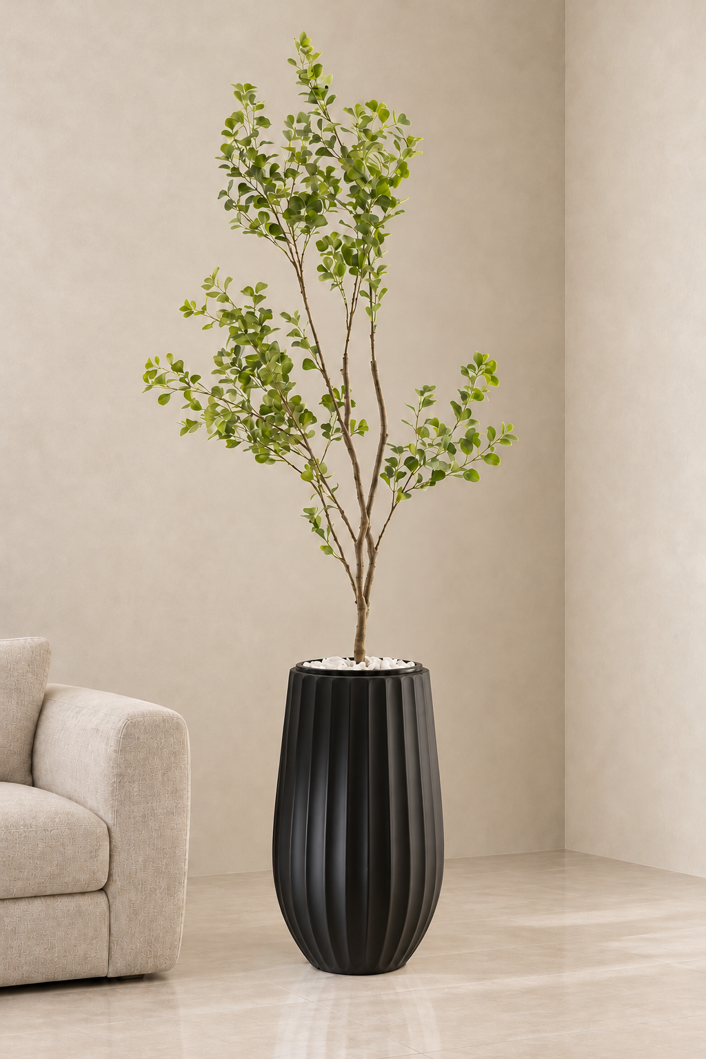 כד Elegance 70 בשילוב עץ בניאן מלאכותי