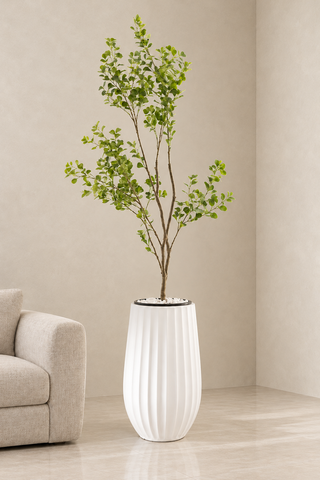 כד Elegance 70 בשילוב עץ בניאן מלאכותי